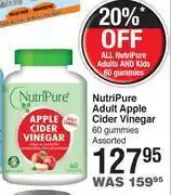 Dis-Chem Nutripure adult apple cider vinegar assorted-60 gummies offer