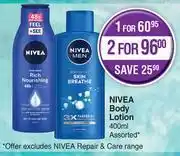Dis-Chem Nivea body lotion assorted-400ml offer