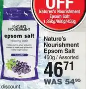 Dis-Chem Nature's nourishment epsom salt assorted-450g offer