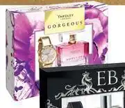 Dis-Chem Yardley gorgeous gift set edp-50ml plus watch-per pack offer