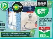 Dis-Chem Lifestyle food long life milk assorted-6 x 1l per pack offer