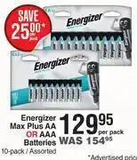 Dis-Chem Energizer max plus aa or aaa batteries 10-pack assorted offer