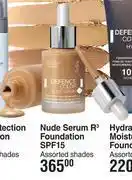 Bionike defence color nude serum r3 foundation spf15 assorted shades