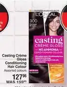 Dis-Chem L'oreal casting creme gloss conditioning hair colour assorted colours offer