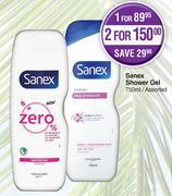 Dis-Chem Sanex shower gel assorted-750ml offer