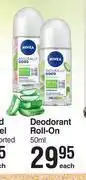 Dis-Chem Nivea naturally good deodorant roll on-50ml each offer