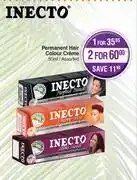 Inecto permanent hair colour creme assorted-50ml