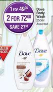Dis-Chem Dove body wash assorted-250ml offer