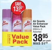 Air scents air enhancer value pack assorted-3 x 200ml per pack