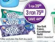 Sta soft fabric conditioner refill assorted-500ml