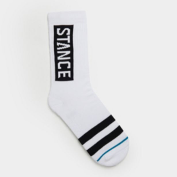 Stance og white socks offer at Sportscene