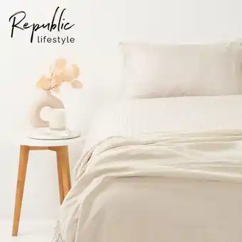 Dobby stripe duvet cover set
