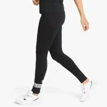 Women's puma essential metallic plus size black leggings