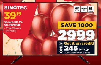 HiFi Corp Sinotec 39-inch HD TV-STL39VN88E offer