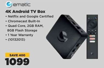 HiFi Corp Ematic 4K Android TV Box offer