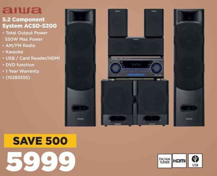 Aiwa 5.2 Component System ACSD5200 offer at HiFi Corp