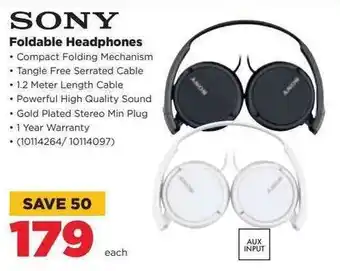 HiFi Corp Sony Foldable Headphones offer