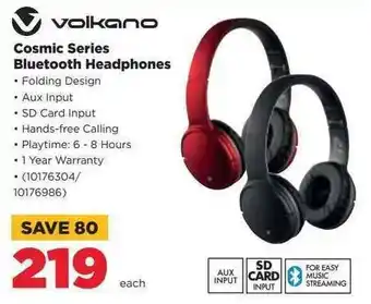 HiFi Corp Volkano Cosmic Series Bluetooth Headphones offer