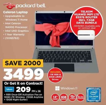 HiFi Corp Packard Bell Celeron Laptop offer