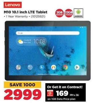 HiFi Corp Lenovo M10 10.1-inch LTE Tablet offer