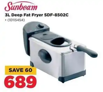 HiFi Corp Sunbeam 3L Deep Fat Fryer SSDF-8502C offer