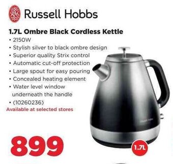 HiFi Corp Russell Hobbs 1.7L Ombre Black Cordless Kettle offer