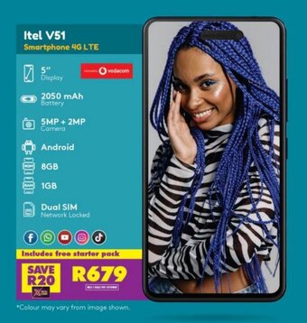 Shoprite Itel V51 Smartphone 4G LTE offer