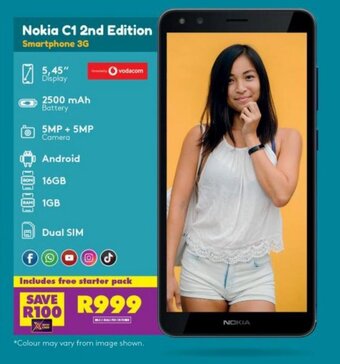 Shoprite Nokia C1 2nd Edition Smartphone 3G offer