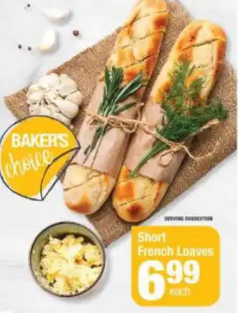Spar Baker's Choice Short French Loaves offer
