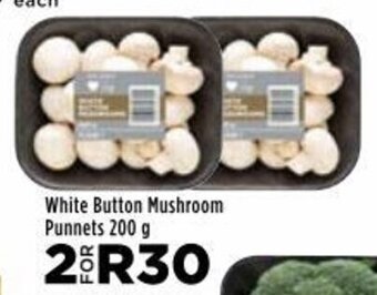Food Lover's Market White Button Mushroom Punnets 200g offer