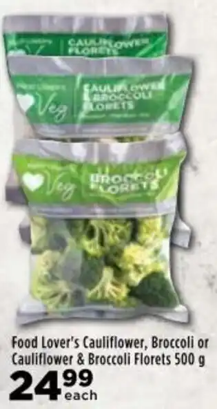 Food Lover's Market Food Lover's Cauliflower, Broccoli or Cauliflower & Broccoli Flores 500g offer