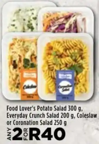 Food Lover's Market Food Lover's Potato Salad 300g, Everyday Crunch Salad 200g, Coleslaw or Coronation Salad 250g offer