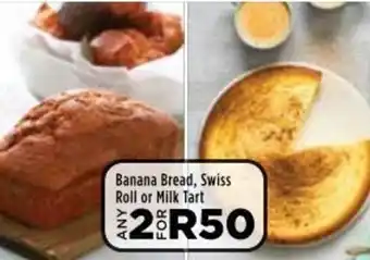 Food Lover's Market Banana Bread, Awiss Roll or Milk Tart offer