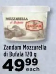 Food Lover's Market Zandam Mozzarella di Bufala 120g offer