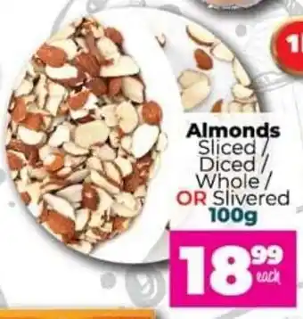 Take 'n Pay Almonds Sliced / Diced / Whole or Slivered 100g offer