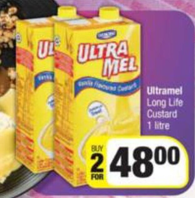 Ultramel Long Life Custard 1 Litre offer at Spar