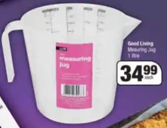 Spar Good Living Measuring Jug 1 Litre offer
