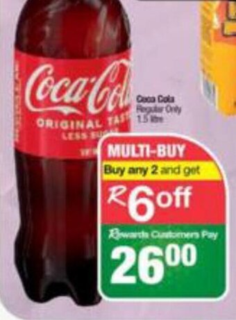 Spar Coca Cola Regular Only 1.5 Litre offer