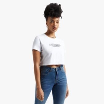 Sportscene Redbat women's white cropped top offer