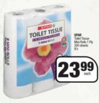 Spar Spar Toilet Tissue Mini Rolls 9's offer