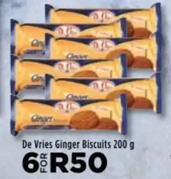 Food Lover's Market De Vries Ginger Biscuits 6 x 200g offer