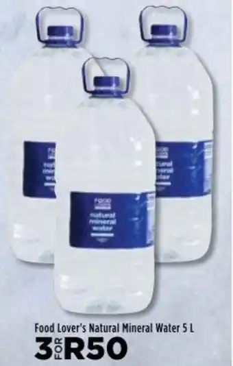 Food Lover's Market Food Lover's Natural Mineral Water 3 x 5L offer