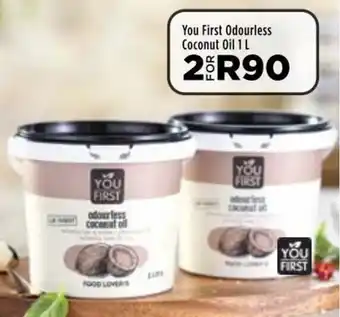 Food Lover's Market You First Odourless Coconut Oil 2 x 1L offer