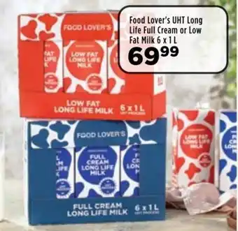 Food Lover's Market Food Lover's UHT Long Life Full Cream or Low Fat Milk 6 x 1L offer