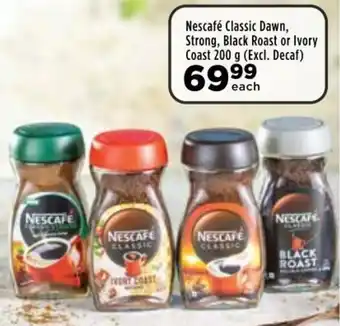 Food Lover's Market Nescafé Classic Dawn, Strong, Black Roast or Ivory Coast 200g offer