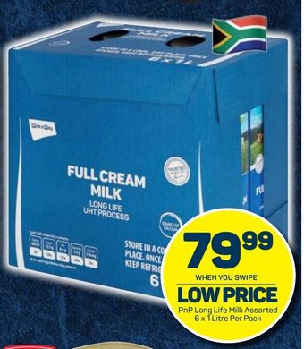 Pick n Pay PnP Long Life Milk assorted 6 x 1 litre per pack offer