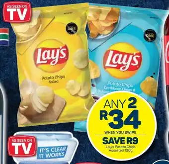 Pick n Pay Lay's Potato Chips assorted 2 x 120g offer