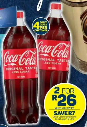 Pick n Pay Coca-Cola Original Taste Less Sugar 2 x 1,5L offer