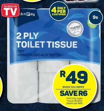 Pick n Pay PnP Toilet Tissue 9s offer