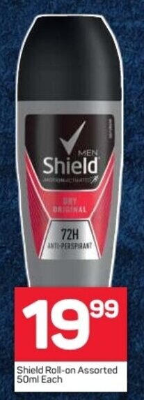 Pick n Pay Shield Roll-On assorted 50ml offer